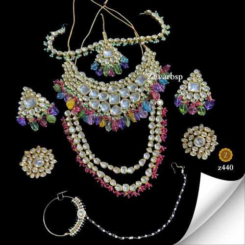 Prism Perfection Kundan Multicolor Necklace Set