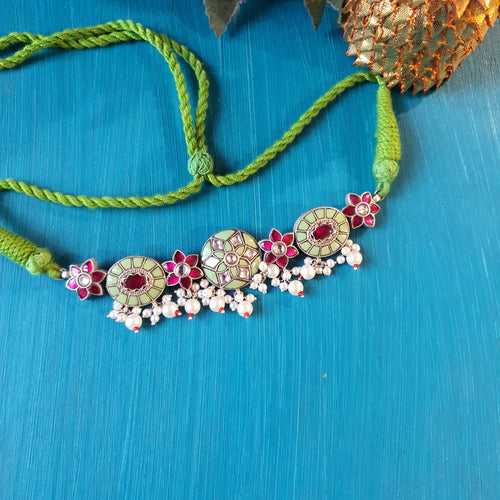 HAMSA. The gorgeous kundan and enamel choker.