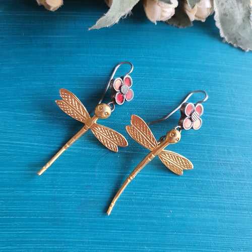 FIONA. Dragonfly earrings.