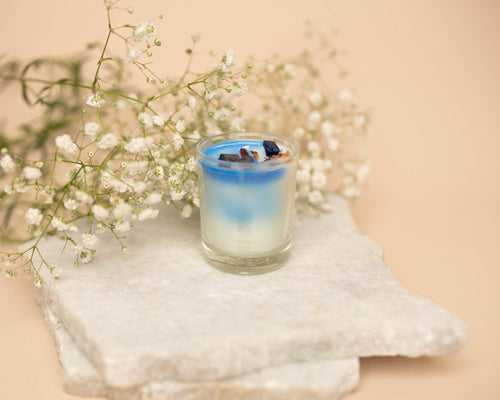🎁 Mint Scented Lapis Lazuli Candle (100% off)