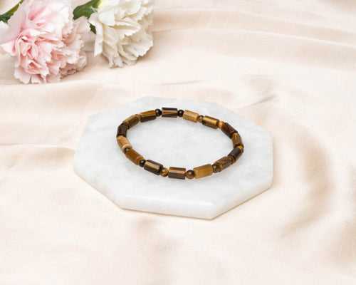 Tiger's Eye Cylindrical Bracelet