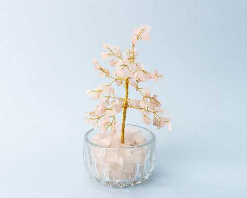 Crystal Tree in Glass Bowl