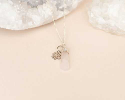 Rosaline leaf pendant