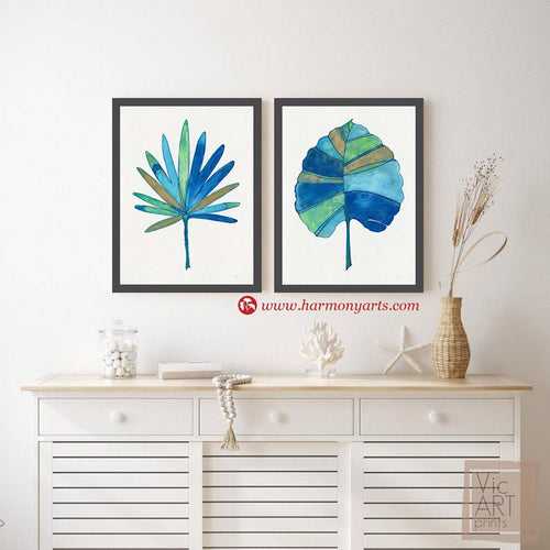 Modern Leafs Wall Set 26 | Painting for Living room and Bedroom