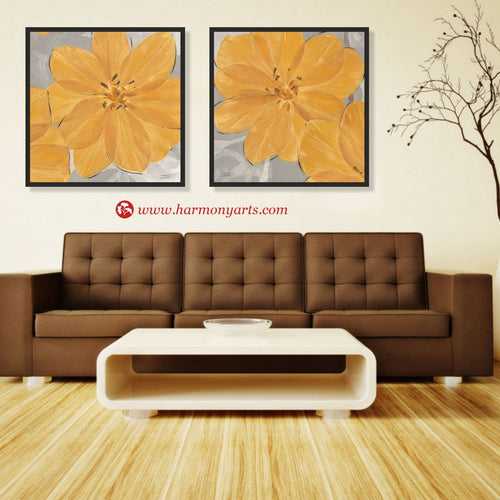 Amber Brights 3 Wall Set 49 | Painting for Living room and Bedroom