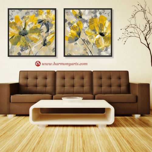 Buttercup Wall Set 65 | Painting for Living room and Bedroom