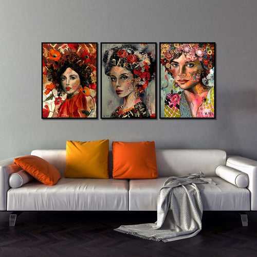 Acrylic Women Painting 130 | Painting for Living room and Bedroom