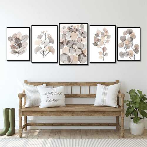 Pale Leaves plant wall art 173 | Painting for Living room and Bedroom