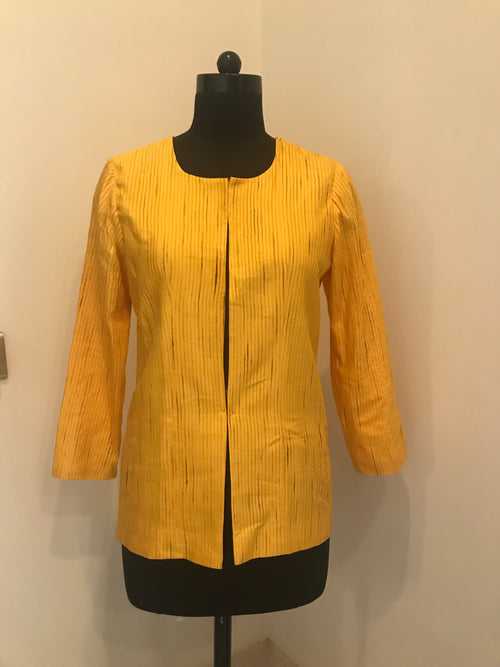 Cotton Silk Jacket x Yellow