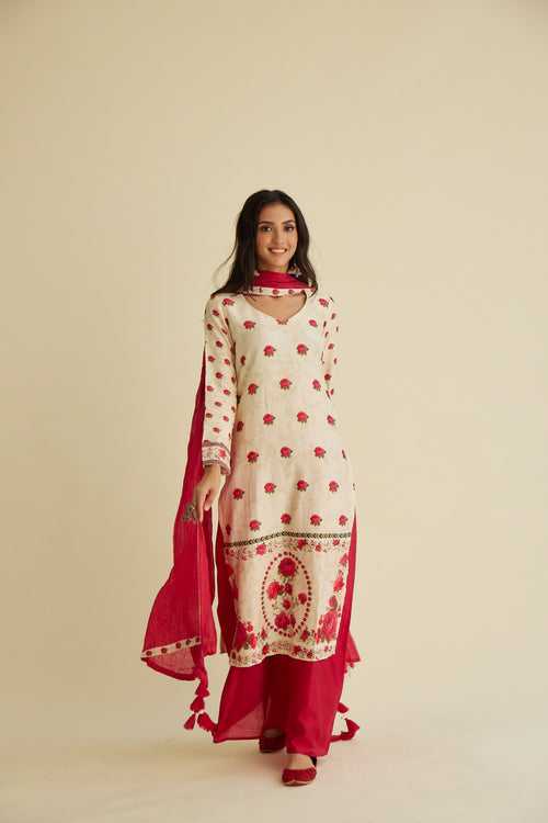 Afsana Chanderi Kurta Set