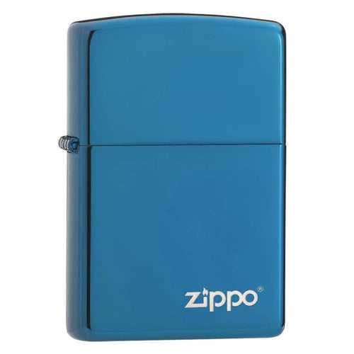 Zippo High Polish Blue Zippo Logo- 20446ZL