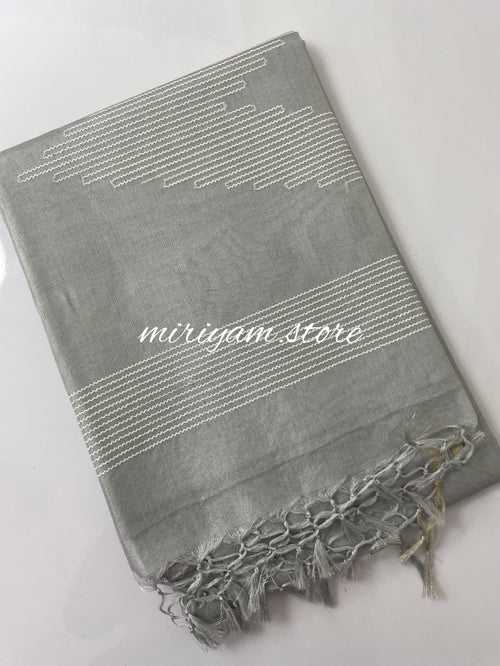 Silver tissue silk saree MTSS4885