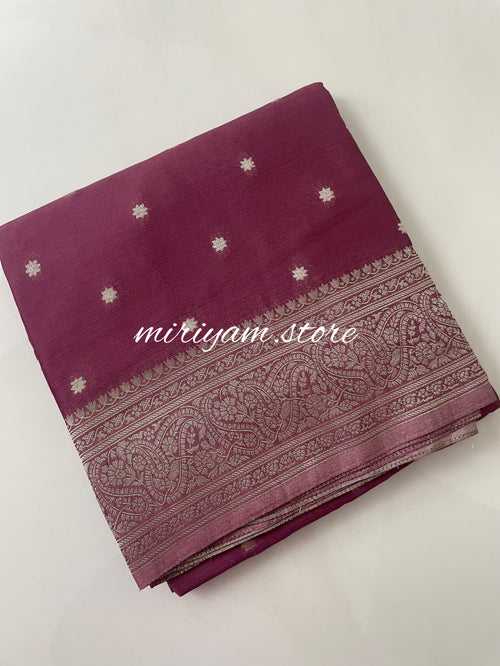 Banarasi Viscose georgette saree- MVBS215 Wine Berry