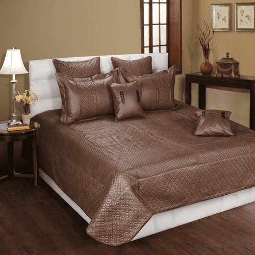 The Vegan Leather Coffee Bed Spreads