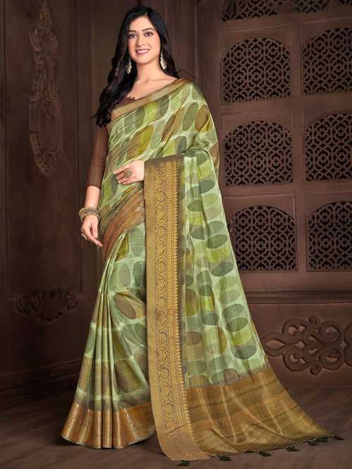 Light Green Soft Dola Silk