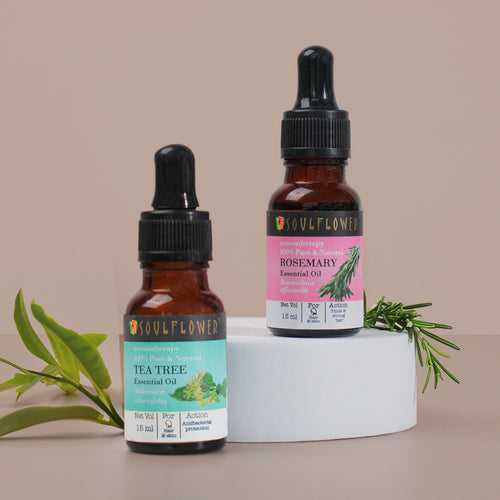 Pure & Undiluted Tea Tree & Rosemary Essential Oil Duo