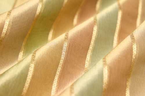 Multicolor Handwoven Banarasi Tissue Silk Fabric