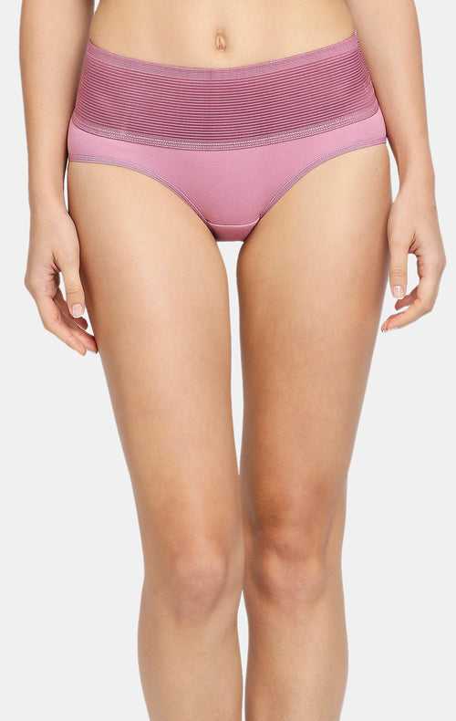 Red Rose Monal Solid Color Adjustable Full Coverage High Rise Cotton Hipster Panties