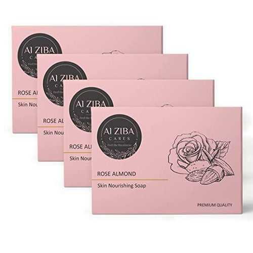 Rose Almond Skin Nourishing Soap - 100GM (Pack of 4)