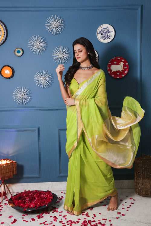 Kesar Pista Saree