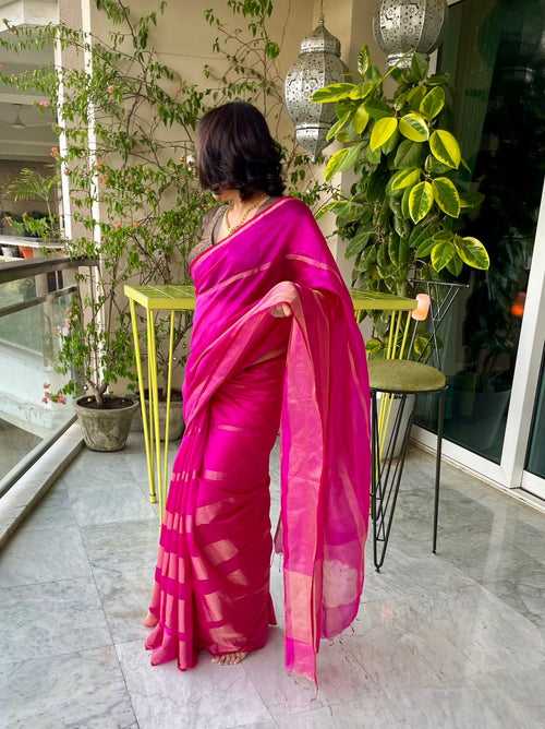 Pink wink Saree