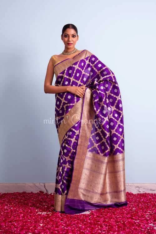 Heer purple Saree