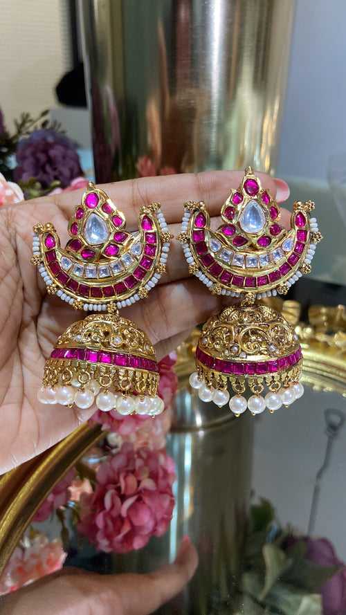 Ruby Temple Jhumkis