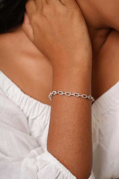 Interlinked Diamond Tennis Bracelet