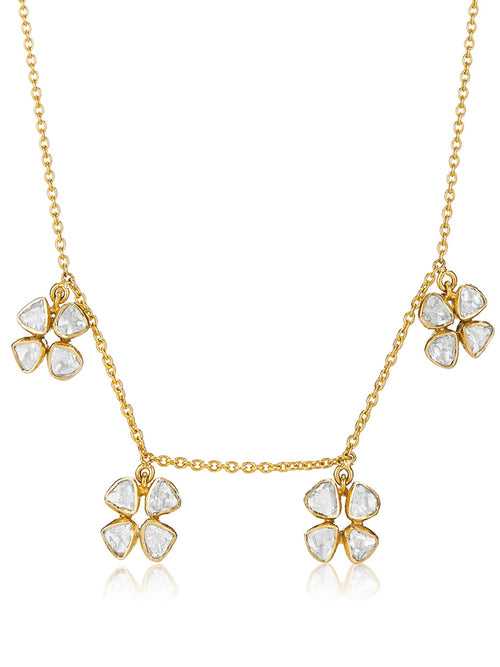 Floret Polki Dangling Necklace