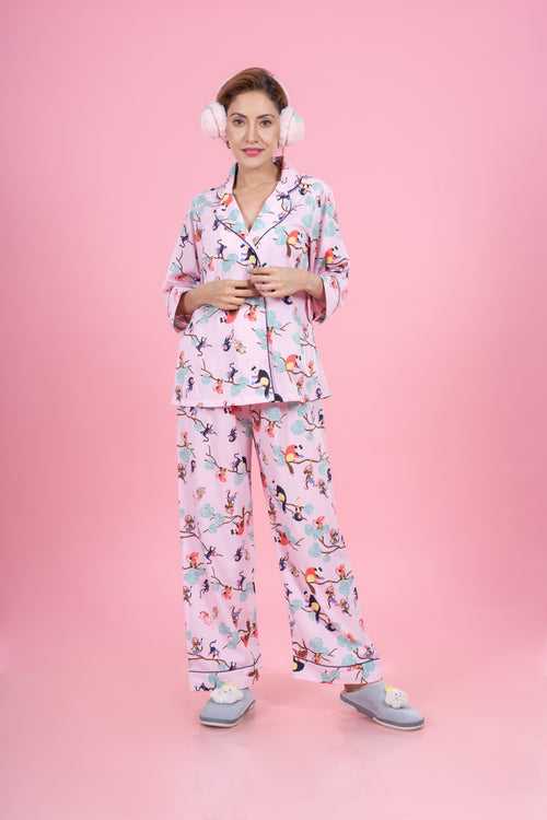 Monkey printed Night suit