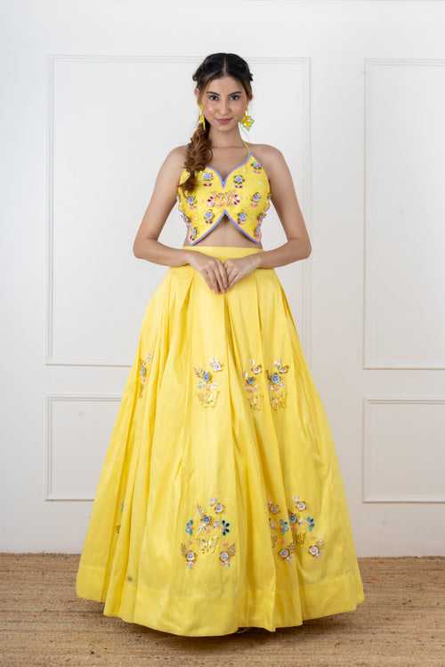 Designer yellow lehenga set