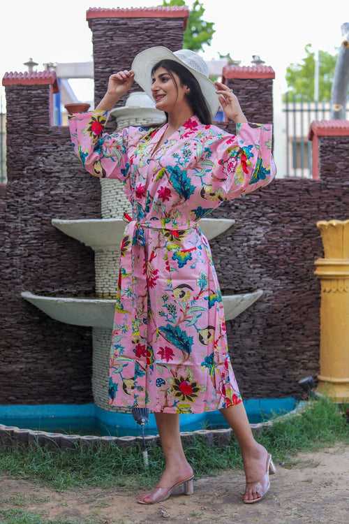 Premium Quality Block Printed Cotton Kimono