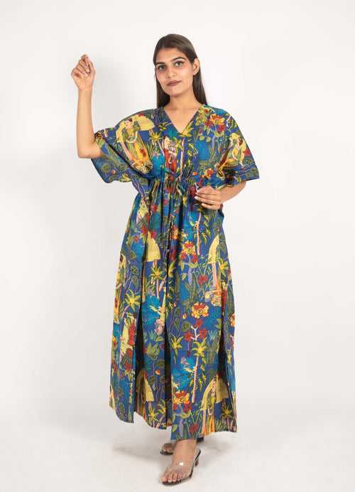 Premium Quality Cotton Printed Kaftan Dress