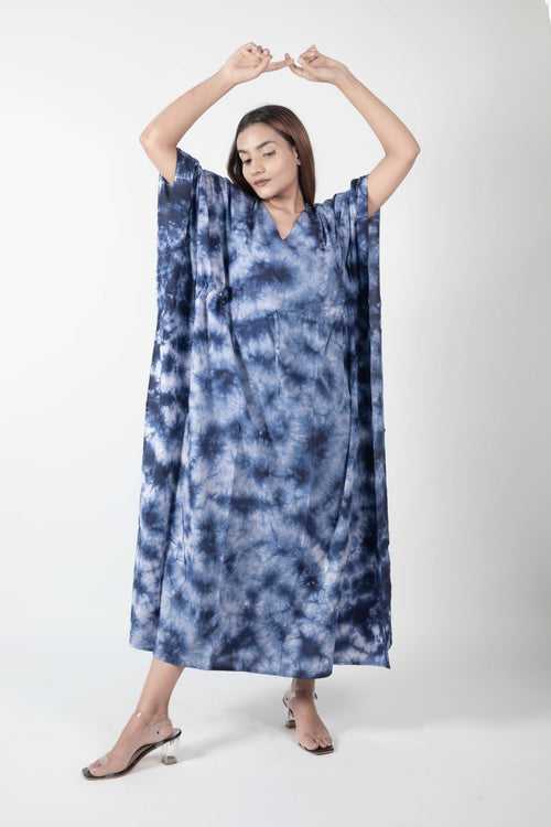 Premium Quality Cotton Shibori Kaftan