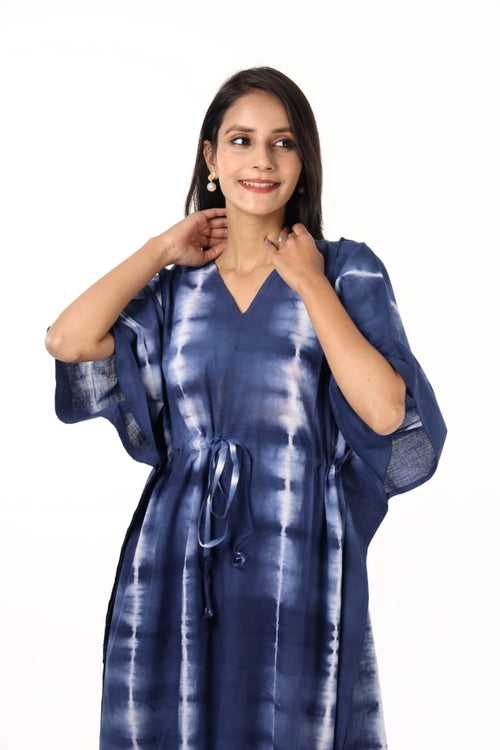 Premium Quality Cotton Shibori Kaftan