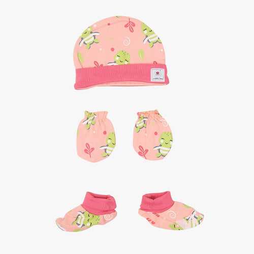 Turtley Awe - Cap, Mittens & Booties