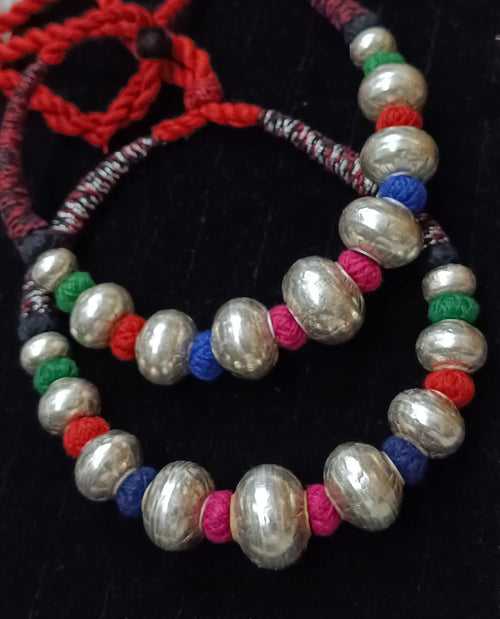 Multicolor Wax Bead Necklace (oversized beads)