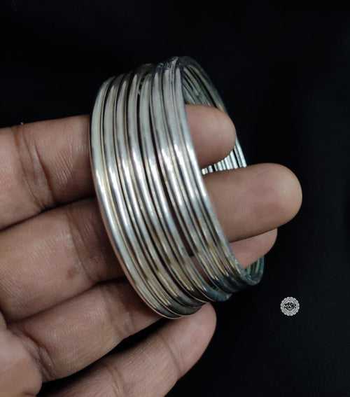 925 Silver Bangles Set (Size 2.6)