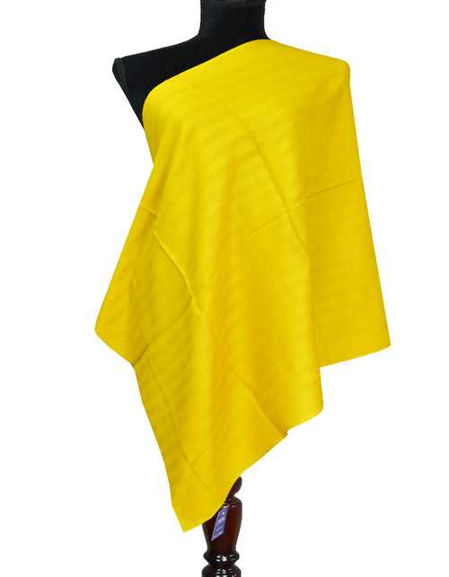 yellow striped wool stole 0202