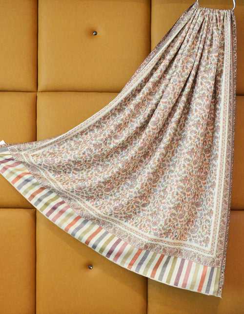 multi-coloured men embroidery wool shawl 0300