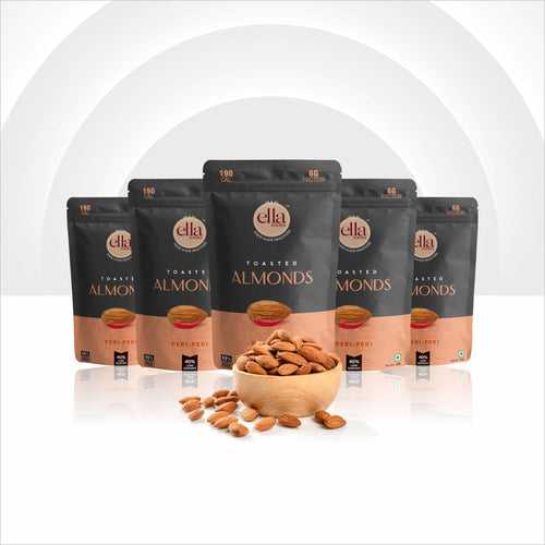 Ella Foods Peri Peri Almond | Mini Pack of 5 |30 gm each| Low Sodium | Heart Healthy
