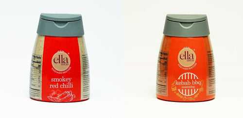 Ella Foods Smokey Red Chilli + Kebab BBQ Seasoning Combo | 100 gram each | Pack of 2