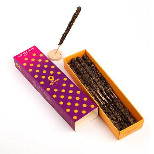 Himalayan Flowers Smudge Incense (Made from Hawan Samagri) - 6 inches x 10 Sticks