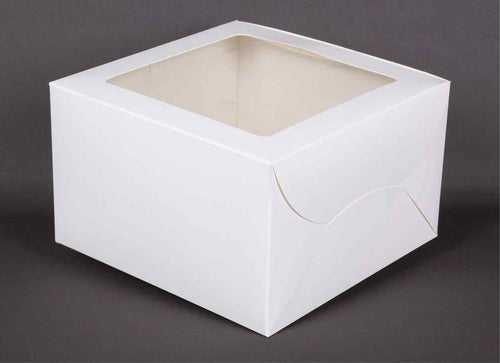 Cake Box 1 Kg (10"x10"x5") White - Window