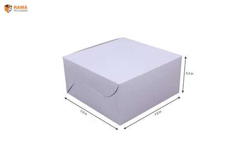 Cake Box - 250GM (7"x7"x5") | Plain White