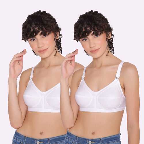 Women's full coverage cotton bra (Pack of 2) -BELLA