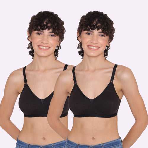 Women's Non Padded Non-Wired Regular Bra-RIO Combo of 2