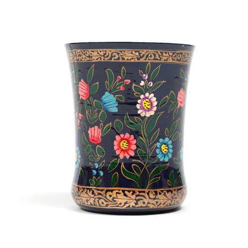 Paper mache art hand-painted glass 350ml