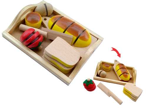 Breakfast cutting tray for kids