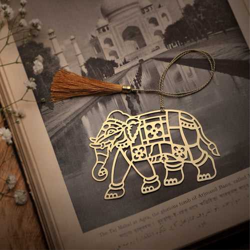 Brass Bookmark Elephant